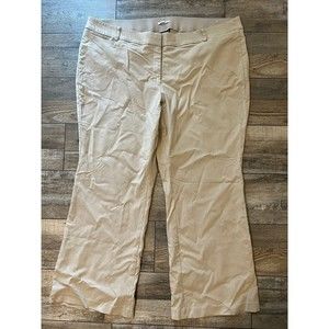 Lane Bryant The Allie Boot Cut Khakis Tan Dress Pants Slack Size 28